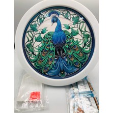 Duck Hoby 20X20 Yuvarlak Çerçeveli Çocuklar Için Boncuklu Taşlı Mozaik Elmas Boyama Goblen Pano Tablo Resim Boncuk Puzzle Diamond Painting