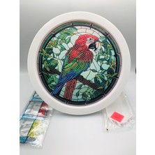 Duck Hoby 20X20 Yuvarlak Çerçeveli Çocuklar Için Boncuklu Taşlı Mozaik Elmas Boyama Goblen Pano Tablo Resim Boncuk Puzzle Diamond Painting