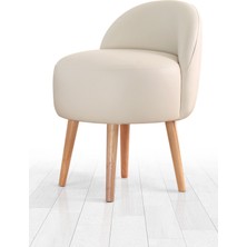 Lorence Home Burks Deri Puf Krem