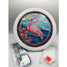 Duck Hoby 20X20 Yuvarlak Çerçeveli Çocuklar Için Boncuklu Taşlı Mozaik Elmas Boyama Goblen Pano Tablo Resim Boncuk Puzzle Diamond Painting