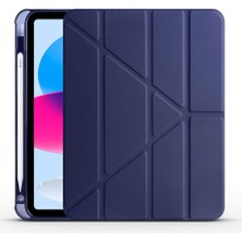 Alstrap Ipad 7 8 9. Nesil 10.2 Inç Kılıf Kalem Bölmeli Şeffaf Arka Kapaklı Standlı Tablet Kılıfı