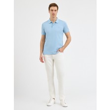 Karaca Mavi T-Shirt-Polo Yaka Tişört