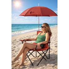Binbirreyon Şemsiyeli Kamp Sandalyesi Katlanabilir Çantalı Kamp Koltuğu Gölgelikli 3 RENKHA062