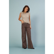 Nisan Triko Relaxed Fıt Denım Pantolon