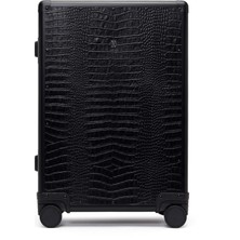 Derimod Unisex Siyah Kroko Mini Kabin Boy Deri Valiz 26SBD3220E3