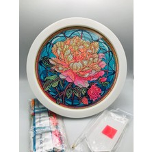 Duck Hoby 20X20 Yuvarlak Çerçeveli Çocuklar Için Boncuklu Taşlı Mozaik Elmas Boyama Goblen Pano Tablo Resim Boncuk Puzzle Diamond Painting