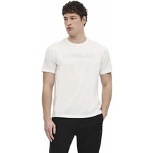 Lumberjack Ulrich 11ID1-100 0 Yaka Erkek Tshirt - Kirik Beyaz