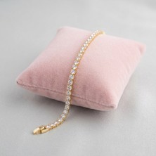 Museum Of You Kadın 14K Gold Kaplama Zirkon Taşlı Su Yolu Bileklik - Xp