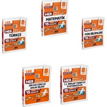Gizli Yayınları Meb Gibi Sordu 8.sınıf Türkçe +Matematik+Fen+Din+Inkılap 15 Deneme Set(5 Kitap)
