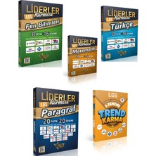 Liderler Karması Lgs Türkçe+Fen+Matematik+Paragraf Denemeleri+Trend Karma Lgs 6 Deneme Set(5kitap)