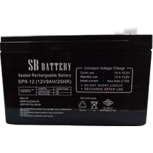 SB Battery 12V 9AH Akü Ups Aküsü Sp9-12 Kuru Tip Akü