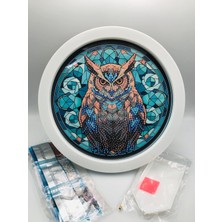 Duck Hoby 20X20 Yuvarlak Çerçeveli Çocuklar Için Boncuklu Taşlı Mozaik Elmas Boyama Goblen Pano Tablo Resim Boncuk Puzzle Diamond Painting