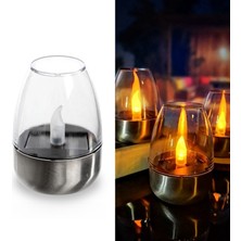 Gaman 3 Adet Güneş Enerjili Solar LED Mum Lamba – Gerçekçi Alev Efekti, Kablosuz Dekor Işık Yy-61