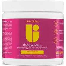 Universal U Boost & Focus Powder Energy And Cognitive B12 Niacin Choline L-Tyrosine Huperzine Beta Alanin Citrulline