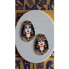 Seard Miyuki Boncuk El Yapımı Kleopatra Mısır Firavun Broş - Yaka Iğnesi 1