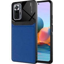 Ceponya Redmi Note 10 Pro Kılıf Deri Görünümlü Tasarım Sert Arka Kapak