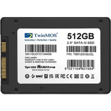 Twinmos 2.5 512GB Sata3 580MB-550MB/S SSD Dısk TM512GH2UGL