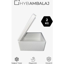 Hyb Ambalaj D-4 2kg Soğuk Zincir Strafor Köpük Kutu (28,8X23X16,5) - Isı Yalıtımlı, Kapaklı, Termal Gıda Taşıma