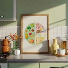 Des Vu Print Diyet Temalı Poster, Diyet Sağlıklı Yaşam Çerçevesiz Poster