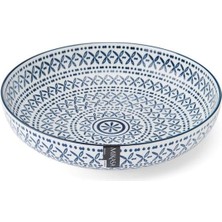Mikasa MKPBOWLS43 Sırlı Seramik Kase Akdeniz Mavisi Desenli