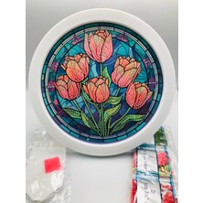 Duck Hoby 20X20 Yuvarlak Çerçeveli Çocuklar Için Boncuklu Taşlı Mozaik Elmas Boyama Goblen Pano Tablo Resim Boncuk Puzzle Diamond Painting