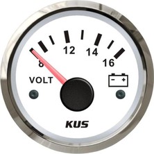 Kus Voltmetre 12 Volt, Beyaz