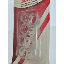 Burçin 4'lü Kapı ve Pencere Stoperi Silikon Kapı Durdurucu Çarpma Önleyici Kapı Tutucu