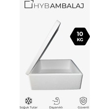 Hyb Ambalaj B-2 10KG Soğuk Zincir Strafor Köpük Kutu (50X40X21) - Isı Yalıtımlı, Kapaklı, Termal Gıda Taşıma