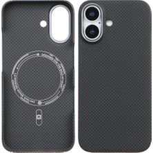 Casen iPhone 17 Uyumlu Premium Karbon Fiber Kılıf Darbe Emici Lüks Kamera Korumalı Magsafe Destekli