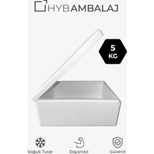Hyb Ambalaj B-1 5kg Soğuk Zincir Strafor Köpük Kutu (39,5X29,8X18) - Isı Yalıtımlı, Kapaklı, Termal Gıda Taşıma