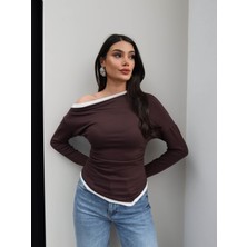 Esra Helvacı Düşük Omuz Çift Katmanlı Bluz