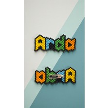 Seard Miyuki Boncuk El Yapımı Renkli Isim Broş - Yaka Iğnesi Kişiye Özel