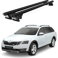 Today Auto Venüs Skoda Octavia Station Wagon (2013-2020) Uyumlu Siyah Ara Atkı Port Bagaj Tavan Barı