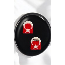 Seard Miyuki Boncuk El Yapımı Türk Bayrağı Broş - Yaka Iğnesi 1