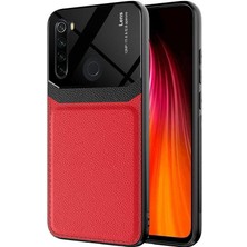 Ceponya Redmi Note 8 Kılıf Deri Görünümlü Tasarım Sert Arka Kapak