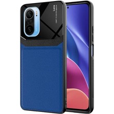 Ceponya Redmi K40 Kılıf Deri Görünümlü Tasarım Sert Arka Kapak