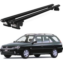 Today Auto Venüs Peugeot 306 Station Wagon (1993-2001) Uyumlu Siyah Ara Atkı Port Bagaj Tavan Barı