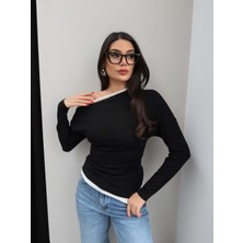 Esra Helvacı Düşük Omuz Çift Katmanlı Bluz