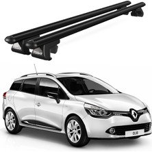 Today Auto Venüs Renault Clio Sport Tourer (2013-2022) Uyumlu Siyah Ara Atkı Port Bagaj Tavan Barı