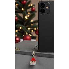 Seard Miyuki Boncuk El Yapımı Noel Baba Telefon Çarmı - Charm Yılbaşı Christmas Noel 1