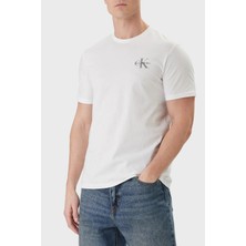 Calvin Klein % 100 Pamuk Regular Fit Bisiklet Yaka T Shirt LV04RF278GYAF Erkek T Shirt LV04RF278G Yaf