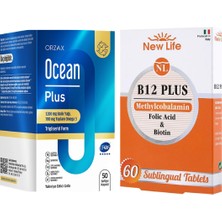New Life B12 Plus Methylcobalamin 60 Tablet + Balık Yağı 1200 Mg 50 Softjel Kapsül