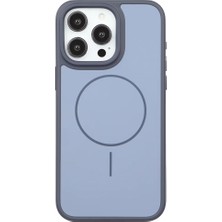 Casen iPhone 15 Pro Max Uyumlu Mavi Premium Magsafe Destekli Darbe Emici Kamera Koruma Dayanıklı Kılıf
