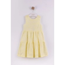 Queen Kids M1019  Kız Çocuk Brode Gipeli Elbise