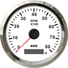 Kus Devir Göstergesi ve Motor Saati 8000RPM, Beyaz