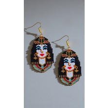 Seard Miyuki Boncuk El Yapımı Kleopatra Mısır Firavun Küpe 2