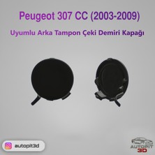 AutoPit 3D Peugeot 307 cc (2003–2009) Uyumlu Arka Tampon Çeki Demiri Kapağı