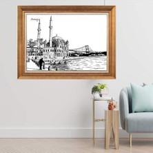 Giyense Altın Çerçeveli Dekoratif Paspartulu Tablo NYY944