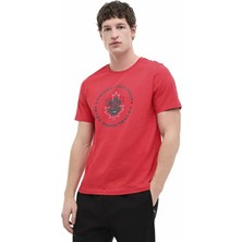 Lumberjack Renato 11ITL1030 0 Yaka Erkek Tshirt - Kirmizi