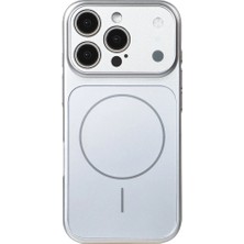 Casen iPhone 16 Pro Uyumlu Gri Ag Glass Magsafe Mat Kamera Korumalı Kapak 17 Pro Max Görünümlü
